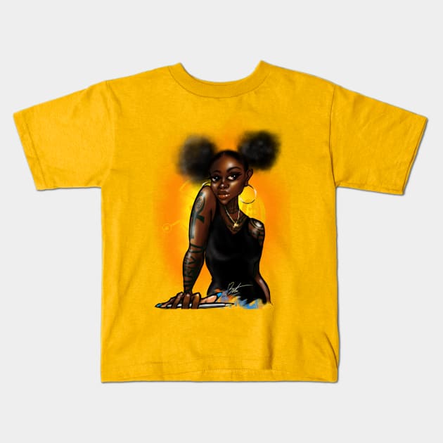 Black girl Magic Kids T-Shirt by Timzartwork